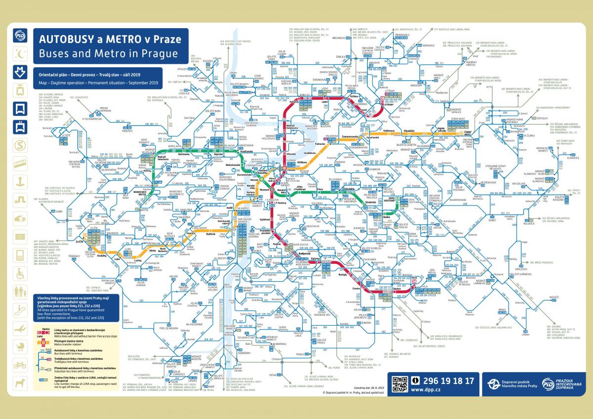 Mappa della stazione degli autobus di Praga